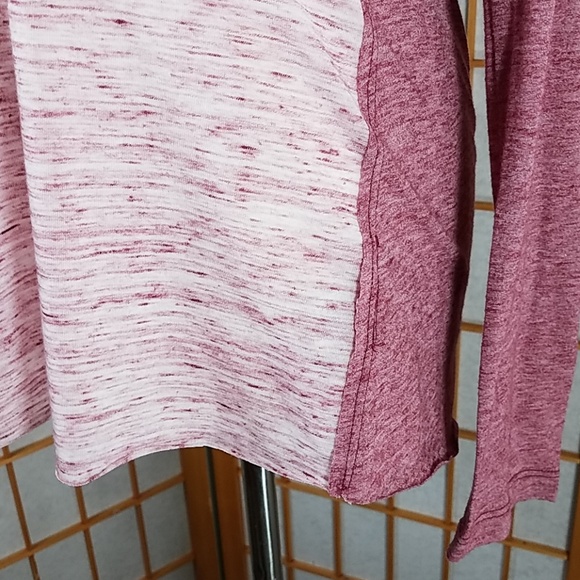 Anthropologie t.la heathered maroon cowl neck top - Picture 4 of 8